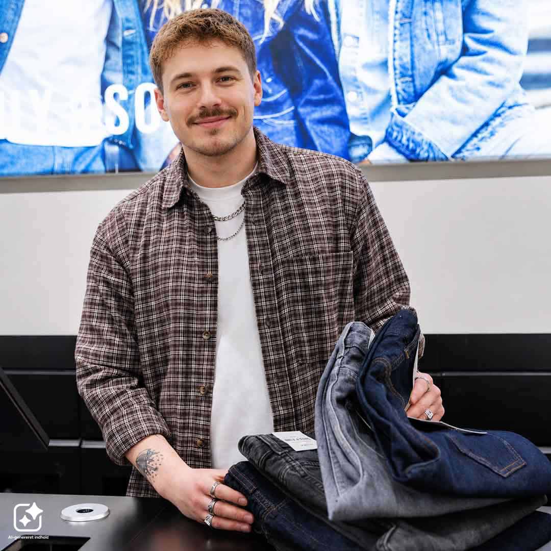 Glad medarbejder fra Only & Sons på Frederiksberg.
